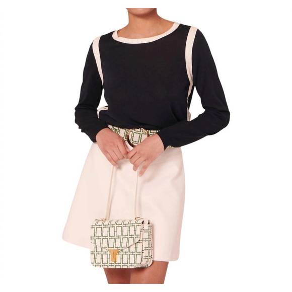 NEW TARA JARMON ponama sweater in nocturne